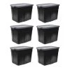 Roughneck 18-Gal. Storage Tote Container Organizer in Black/Cool Gray (6-Pack) by Rubbermaid