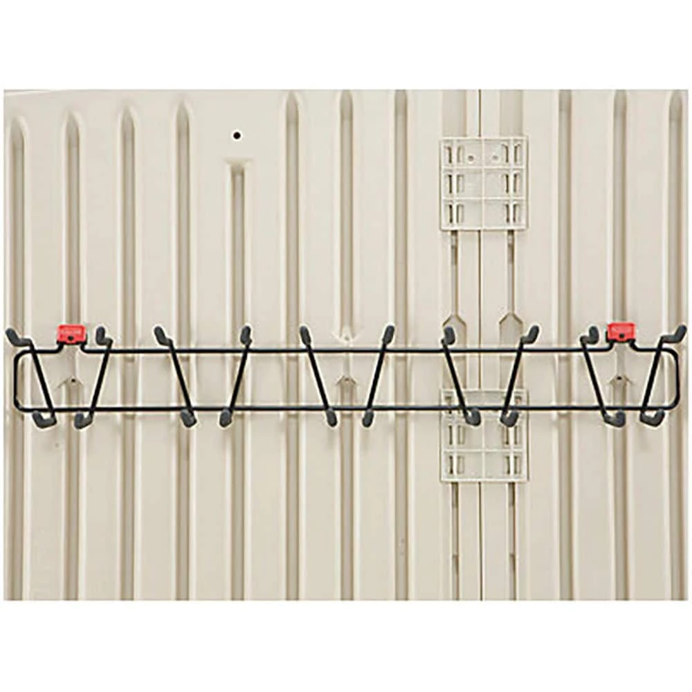 Outdoor Metal Backyard Shed Shelving and 34 in. Tool Rack and Power Tool Holder by Rubbermaid 11 Outdoor Metal Backyard Shed Shelving and 34 in. Tool Rack and Power Tool Holder by Rubbermaid - Image 9