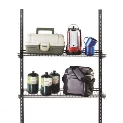 Large Shed Shelf and Upright Kit by Rubbermaid -Cheap Sterilite Store black rubbermaid shed accessories 2024658 a0 1000