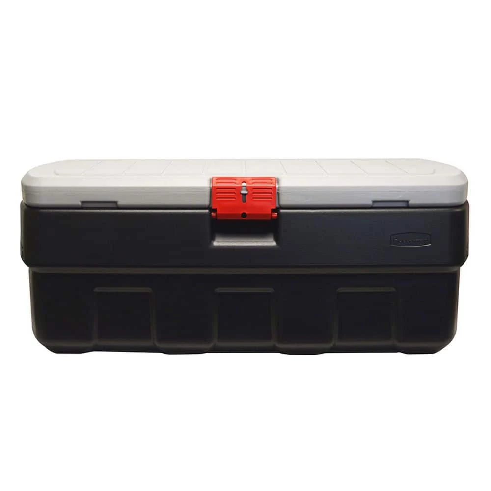 48 Gallon Black Action Packer Lockable Latch Storage Box Tote, Single by Rubbermaid 3 48 Gallon Black Action Packer Lockable Latch Storage Box Tote, Single by Rubbermaid