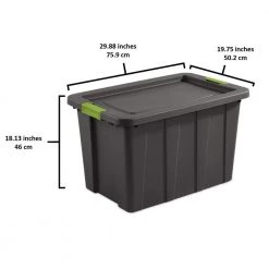 Latching 30 Gal. Plastic Storage Bin Container and Lid (4-Pack) by Sterilite -Cheap Sterilite Store black sterilite storage bins 4 x 15273v04 4f 1000