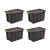 Latching 30 Gal. Plastic Storage Bin Container and Lid (4-Pack) by Sterilite -Cheap Sterilite Store black sterilite storage bins 4 x 15273v04 64 1000