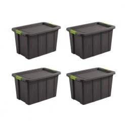 Latching 30 Gal. Plastic Storage Bin Container and Lid (4-Pack) by Sterilite