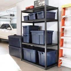 Roughneck 3 Gal. Rugged Storage Tote Container, Blue (6-Pack) by Rubbermaid 17 Roughneck 3 Gal. Rugged Storage Tote Container, Blue (6-Pack) by Rubbermaid -Cheap Sterilite Store blue rubbermaid storage bins rmrt030016 6pack 31 1000