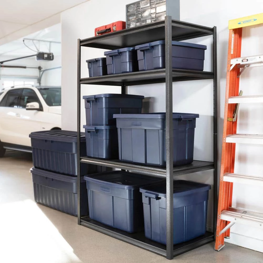 Roughneck 3 Gal. Rugged Storage Tote Container, Blue (6-Pack) by Rubbermaid 10 Roughneck 3 Gal. Rugged Storage Tote Container, Blue (6-Pack) by Rubbermaid - Image 8