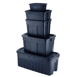 Roughneck 3 Gal. Rugged Storage Tote Container, Blue (6-Pack) by Rubbermaid 15 Roughneck 3 Gal. Rugged Storage Tote Container, Blue (6-Pack) by Rubbermaid -Cheap Sterilite Store blue rubbermaid storage bins rmrt030016 6pack fa 1000
