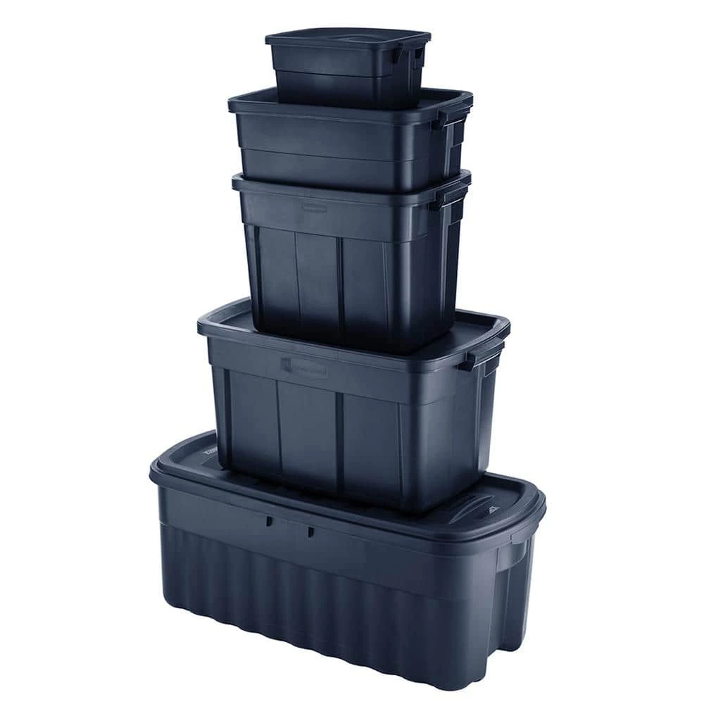 Roughneck 3 Gal. Rugged Storage Tote Container, Blue (6-Pack) by Rubbermaid 8 Roughneck 3 Gal. Rugged Storage Tote Container, Blue (6-Pack) by Rubbermaid - Image 6