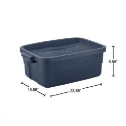 Roughneck 10 Gal. Rugged Stackable Storage Tote Container (6-Pack) by Rubbermaid -Cheap Sterilite Store blue rubbermaid storage bins rmrt100015 6pack 40 1000