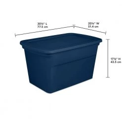 Classic Lidded Stackable 30 Gal Storage Tote Container, Blue, 12 Pack by Sterilite -Cheap Sterilite Store blue sterilite storage bins 12 x 17367406 1f 1000