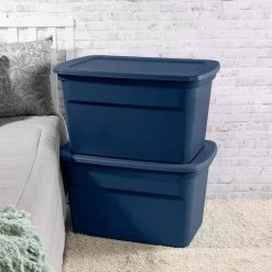Classic Lidded Stackable 30 Gal Storage Tote Container, Blue, 12 Pack by Sterilite -Cheap Sterilite Store blue sterilite storage bins 12 x 17367406 31 1000