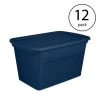 Classic Lidded Stackable 30 Gal Storage Tote Container, Blue, 12 Pack by Sterilite -Cheap Sterilite Store blue sterilite storage bins 12 x 17367406 64 1000
