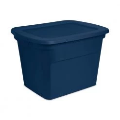 Classic Lidded Stackable 18 gal. Storage Tote Container, Blue, 16-Pack by Sterilite -Cheap Sterilite Store blue sterilite storage bins 16 x 17317408 c3 1000