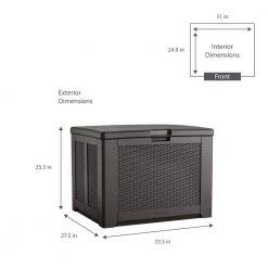 74 Gal. Medium Resin Deck Box by Rubbermaid -Cheap Sterilite Store brown rubbermaid deck boxes 2119054 66 1000