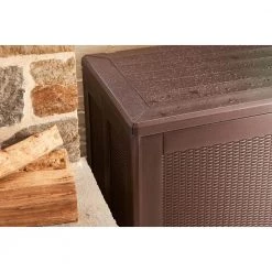 74 Gal. Medium Resin Deck Box by Rubbermaid -Cheap Sterilite Store brown rubbermaid deck boxes 2119054 76 1000