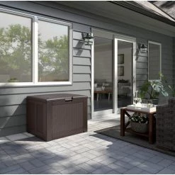 74 Gal. Medium Resin Deck Box by Rubbermaid -Cheap Sterilite Store brown rubbermaid deck boxes 2119054 77 1000