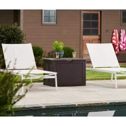 74 Gal. Medium Resin Deck Box by Rubbermaid -Cheap Sterilite Store brown rubbermaid deck boxes 2119054 fa 1000