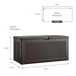 134 Gal. XL Resin Deck Box by Rubbermaid -Cheap Sterilite Store brown rubbermaid deck boxes 2119055 66 1000