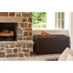 134 Gal. XL Resin Deck Box by Rubbermaid -Cheap Sterilite Store brown rubbermaid deck boxes 2119055 d4 1000