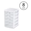 New Clearview Small 1 Qt. 5 Drawer Desktop Storage Bin Unit, White (8 Pack) by Sterilite 1 New Clearview Small 1 Qt. 5 Drawer Desktop Storage Bin Unit, White (8 Pack) by Sterilite -Cheap Sterilite Store clear and white sterilite storage bins 8 x 20758004 64 1000