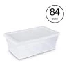 6 Quart Clear Stacking Closet Storage Tote Container w/ Lid (84 Pack) by Sterilite