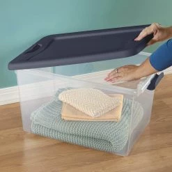 64 Qt. Latching Storage Box by Sterilite 9 64 Qt. Latching Storage Box by Sterilite -Cheap Sterilite Store clear base with ink lid and latches sterilite storage bins 14974k06 31 1000