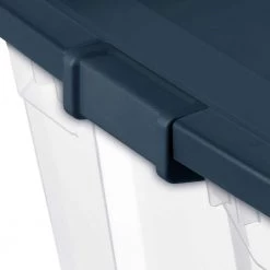 50 Gal. Stacker Box by Sterilite -Cheap Sterilite Store clear base with ink lid latches sterilite storage bins 14794k03 4f 1000