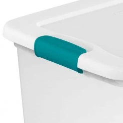 25 Qt. Latching Storage Box by Sterilite -Cheap Sterilite Store clear bottom w white lid and sea going latches sterilite storage bins 14958006 4f 1000