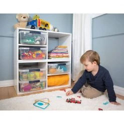 Cleverstore 16 Qt. Plastic Storage Tote Container w/ Lid (12 Pack) by Rubbermaid -Cheap Sterilite Store clear rubbermaid storage bins 2 x rmcc160001 6pack 44 1000