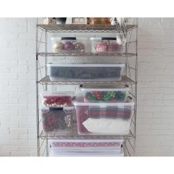 Cleverstore 16 Qt. Plastic Storage Tote Container w/ Lid (12 Pack) by Rubbermaid -Cheap Sterilite Store clear rubbermaid storage bins 2 x rmcc160001 6pack 66 1000