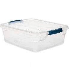 Cleverstore 16 Qt. Plastic Storage Tote Container w/ Lid (12 Pack) by Rubbermaid -Cheap Sterilite Store clear rubbermaid storage bins 2 x rmcc160001 6pack d4 1000