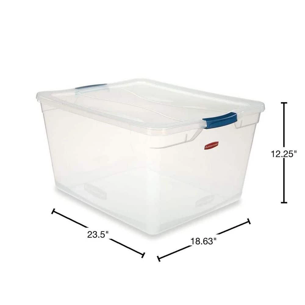 Cleverstore 71 qt. Latching Plastic Storage Container and Lid (8-Pack) by Rubbermaid 4 Cleverstore 71 qt. Latching Plastic Storage Container and Lid (8-Pack) by Rubbermaid - Image 2