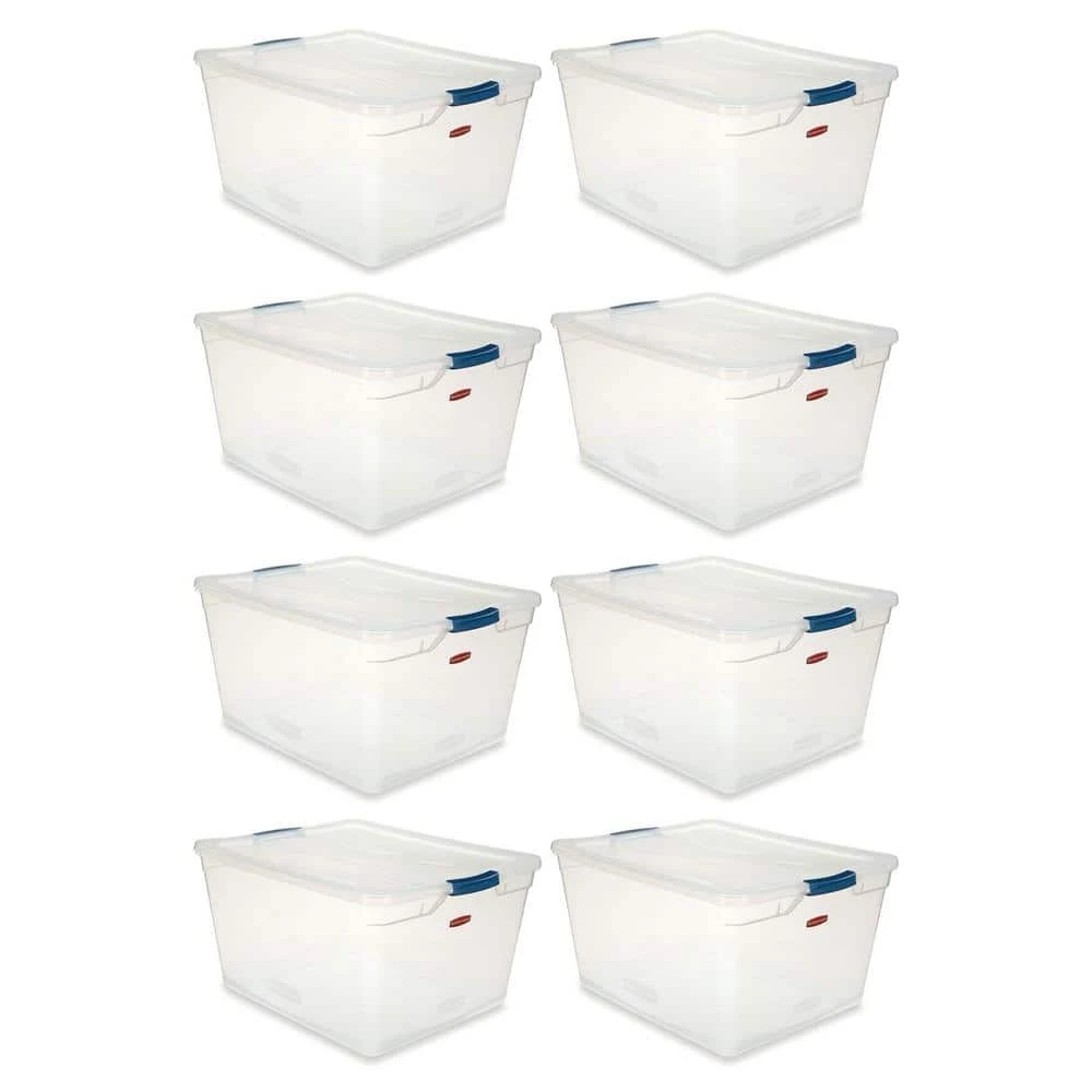 Cleverstore 71 qt. Latching Plastic Storage Container and Lid (8-Pack) by Rubbermaid 3 Cleverstore 71 qt. Latching Plastic Storage Container and Lid (8-Pack) by Rubbermaid