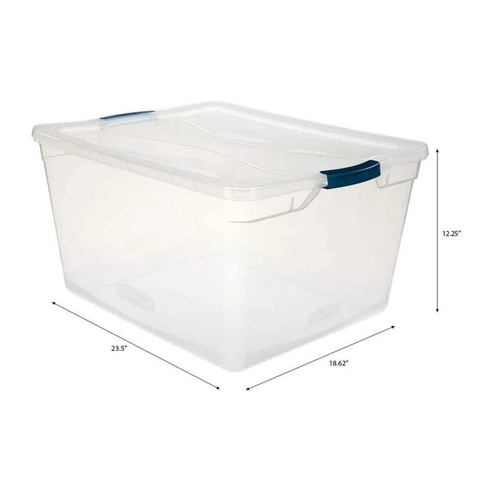 Cleverstore 71 qt. Latching Plastic Storage Container and Lid (8-Pack) by Rubbermaid 5 Cleverstore 71 qt. Latching Plastic Storage Container and Lid (8-Pack) by Rubbermaid - Image 3