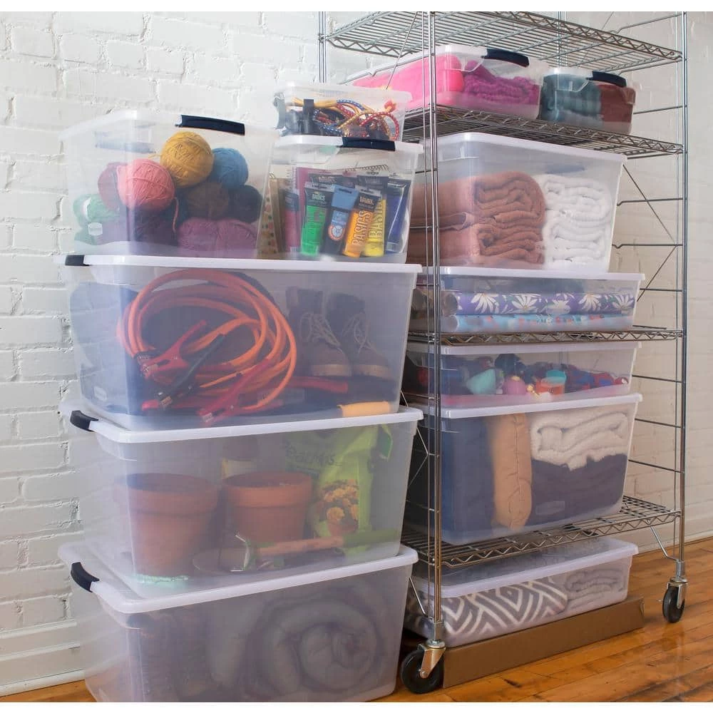 Cleverstore 71 qt. Latching Plastic Storage Container and Lid (8-Pack) by Rubbermaid 9 Cleverstore 71 qt. Latching Plastic Storage Container and Lid (8-Pack) by Rubbermaid - Image 7