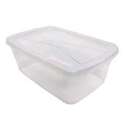 6 Qt. Latching Plastic Storage Tote Container and Lid, Clear (12-Pack) by Rubbermaid -Cheap Sterilite Store clear rubbermaid storage bins rmcc060004 12pack 4f 1000