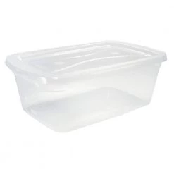 6 Qt. Latching Plastic Storage Tote Container and Lid, Clear (12-Pack) by Rubbermaid -Cheap Sterilite Store clear rubbermaid storage bins rmcc060004 12pack c3 1000