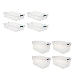 Cleverstore Bundle 41 qt. and 95 qt. Latching Storage Bins by Rubbermaid