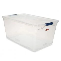 Cleverstore Bundle 41 qt. and 95 qt. Latching Storage Bins by Rubbermaid -Cheap Sterilite Store clear rubbermaid storage bins rmcc410008 4pack rmcc950004 4pack 66 1000
