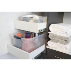 Cleverstore Bundle 41 qt. and 95 qt. Latching Storage Bins by Rubbermaid -Cheap Sterilite Store clear rubbermaid storage bins rmcc410008 4pack rmcc950004 4pack d4 1000