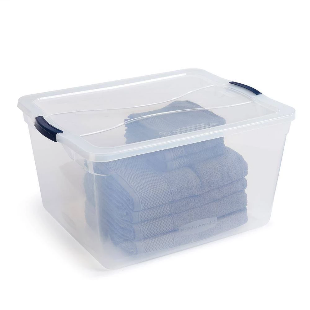 Cleverstore 71 Qt. Latching Plastic Storage Container and Lid, Clear (4-Pack) by Rubbermaid 9 Cleverstore 71 Qt. Latching Plastic Storage Container and Lid, Clear (4-Pack) by Rubbermaid - Image 7