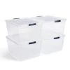 Cleverstore 71 Qt. Latching Plastic Storage Container and Lid, Clear (4-Pack) by Rubbermaid -Cheap Sterilite Store clear rubbermaid storage bins rmcc710010 4pack 64 1000