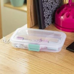 Convenient Small Divided Clear Storage Box with Latching Lid (24-Pack) by Sterilite -Cheap Sterilite Store clear sterilite craft storage 24 x 17248612 1f 1000