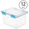 11.1 in. H x 14.8 in. W x 18.5 in. D Clear Plastic Cube Storage Bin 12-Pack by Sterilite -Cheap Sterilite Store clear sterilite cube storage bins 12 x 19334304 64 1000