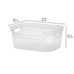 5.25 in. x 9.5 in. x 13 Clear Plastic Cube Storage Bin w/Carry Handles, 16-Pack by Sterilite -Cheap Sterilite Store clear sterilite cube storage bins 16 x 13348608 fa 1000