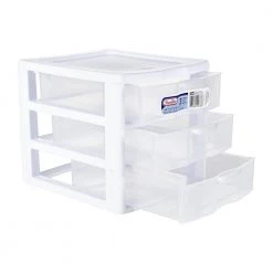 Small Compact Countertop 3 Drawer Desktop Storage Unit (18-Pack) by Sterilite 11 Small Compact Countertop 3 Drawer Desktop Storage Unit (18-Pack) by Sterilite -Cheap Sterilite Store clear sterilite desk organizers accessories 18 x 20738006 1f 1000