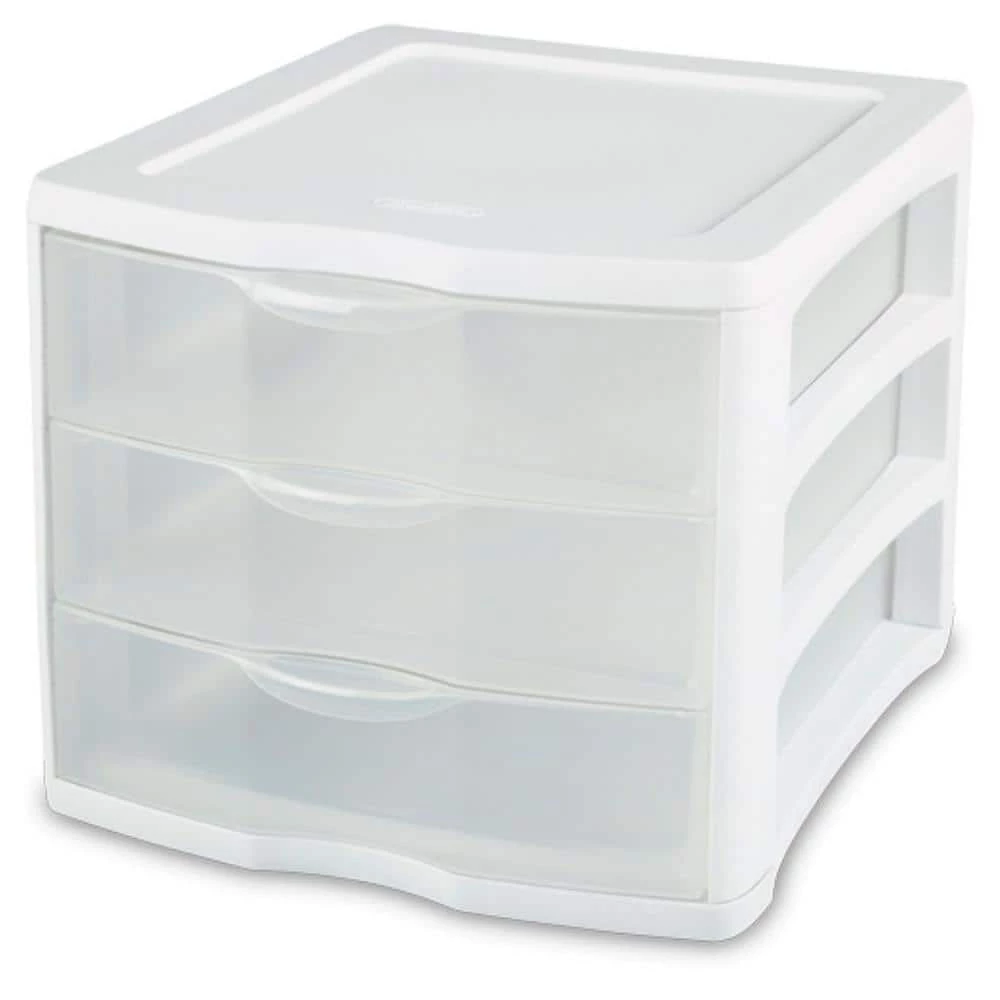 0.3 Gal. Clearview Portable 3-Storage Drawer Organizer Cabinets (4-Pack) by Sterilite 4 0.3 Gal. Clearview Portable 3-Storage Drawer Organizer Cabinets (4-Pack) by Sterilite - Image 2