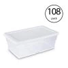 6 Qt. Clear Stacking Closet Storage Bin Container with Lid (108-Pack) by Sterilite -Cheap Sterilite Store clear sterilite storage bins 108 x 16428012 64 1000