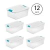 15Qt Latching Storage Box 12-Pack & 106Qt Latching Storage Box 4-Pack by Sterilite -Cheap Sterilite Store clear sterilite storage bins 12 x 14948012 4 x 14998004 64 1000