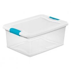 15Qt Latching Storage Box 12-Pack & 106Qt Latching Storage Box 4-Pack by Sterilite -Cheap Sterilite Store clear sterilite storage bins 12 x 14948012 4 x 14998004 c3 1000