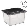 Versatile Clear Organizing Storage File Box with Lid (12-Pack) by Sterilite 2 Versatile Clear Organizing Storage File Box with Lid (12-Pack) by Sterilite -Cheap Sterilite Store clear sterilite storage bins 12 x 18689004 64 1000